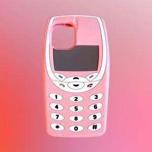 GUC📱IPHONE 11 PRO cute y2k throwback mobile phone case in pastel pink.